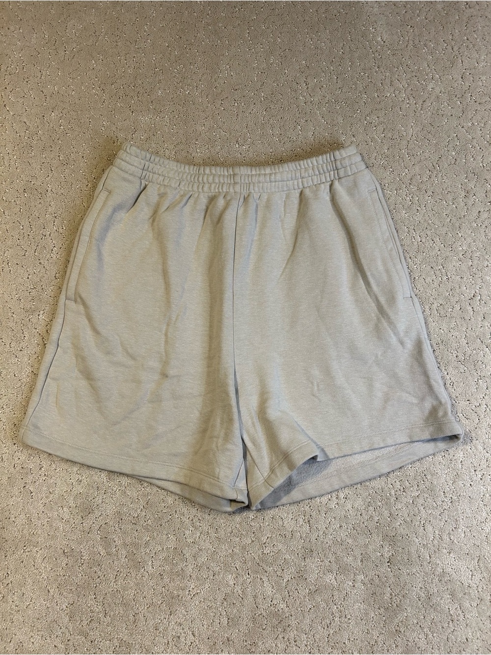 Skims Sweat Short Cotton Fleece Classic Heather Beige Women’s S Lounge Comfort